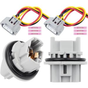 Front Turn Signal Light Socket Holder with Wire Harness Connector Fit for Nissan Frontier Maxima Pathfinder Quest Xterra 2PCS