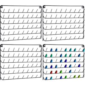 4 pack thread holder wall mount54 spools sewing thread organizersewing thread storagethread rackspool thread holderthread organizers and storagethread spool organizer, Black