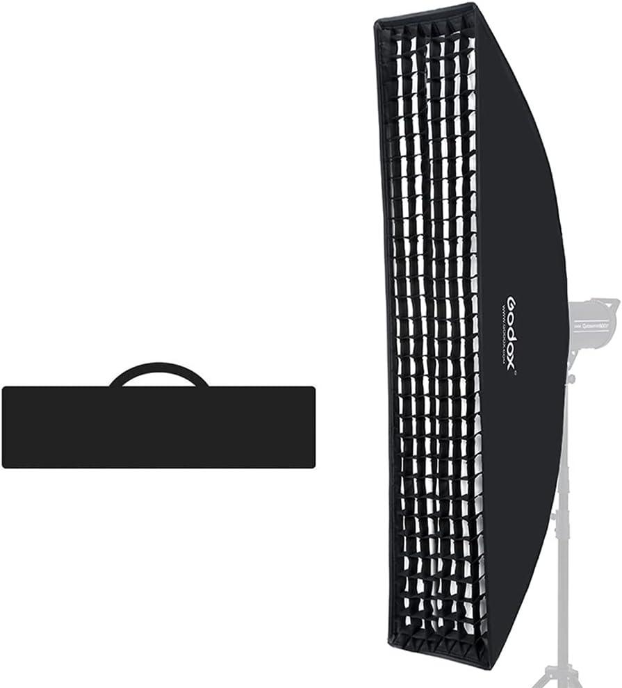 Godox 12"x47" / 30x120cm Softbox, Grid Strip Softbox, Bowens Mount Softbox for Photo Studio Flash Compatible Godox VL150II VL300II SL60W SL60IID SK400II DP400III DP600III QT600III (FW 30x120(1PCS))