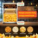 Nacho Machine Food Warmer - Steel Countertop Display Case and Merchandiser for Tortilla Chips, Peanuts, and Popcorn by Great Northern Popcorn (Silver)