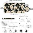 HAOKHOME Black Floral Peel and Stick Wallpaper Vintage Roses Peonies Removable Wall Paper Contact Paper for Kitchen Bathroom Black/Beige/Olive 17.7in x 9.8ft