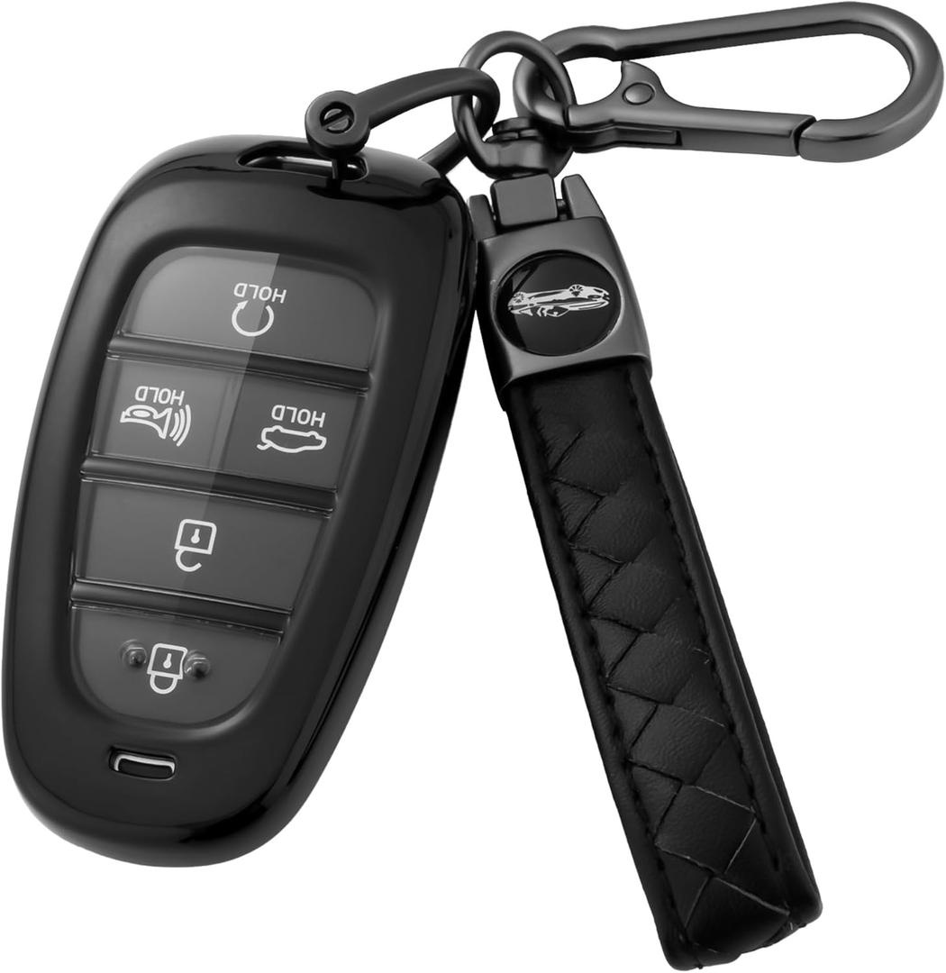 for Hyundai Key Fob Cover with Keychain for Hyundai Sonata Santa Fe Nexo Tucson Palisade 2025 2024 2023 2022