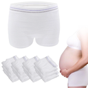 HANSILK Mesh Postpartum Underwear 12 Pack High Waist Reusable Post Bay C-Section Recovery Maternity Panties for Women Washable Mesh Panties (S/M(1238 in))