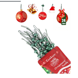 Ornament Hooks – Essential Christmas Tree Decorating Hangers Great Xmas Ornament Hooks for Hanging Christmas Decorations 35 PCS (Round-Upgraded-24pcs)