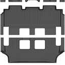 Binmotor-Floor Mats & Cargo Liner for Honda Odyssey 2011-2017, Includes 1st+2nd+3rd Row+Rear Trunk Mat, TPE Floor Liners All Weather Car Mats for Odyssey Accessories