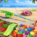 CozyBomB Magnetic Fishing Toys Game Set for Kids | Water Table Bathtub Kiddie Pool Party Pole Rod Net, Outdoor Plastic Floating Fish, Toddler Bath Color Ocean Sea Animals Birthday Gift Age 3-5 6 4-8