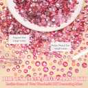 15000 Pcs Pink Color Resin Rhinestones for Crafts, Flatback Resin Rhinestones for Bedazzling Gems 2/3/4/5/6mm Flatback Gems Jewels for DIY Mugs Tumblers Bottles Clothing Shoes Nail Art