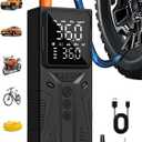 Tire Inflator Portable Air Compressor, High-Speed 150PSI Cordless Air Pump for Car Tires with Powerful Battery, Auto Shut-Off - Portable Tire Pump for Car, Bike, Motorcycle and Balls