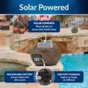 Alpine Corporation 9" Tall Solar Bluetooth Rock Speaker, Weather-Resistant High Fidelity Outdoor Audio System with 50 Foot Range, Brown - Set of 2