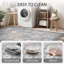 Entryway Rug, Washable Soft Non Slip Low Pile 2x3 Rug, Small Entrance Rugs Indoor for Bedroom, Kitchen, Laundry, Distressed Grey