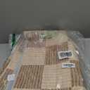 Machine Washable 5x7 Area Rugs for Living Room Checkered, Non Slip Soft Low Pile Farmhouse Geometric Modern Neutral Playroom Boys Rugs for Bedroom, Large Carpet Rugs for Dining Room(Brown,5'x7')