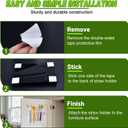 3 x Acrylic Straw Holder for Cabinet Door,Straw Holder Dispenser With 8pcs Double Sided Adhesive Tape,Cabinet Straw Holders Organizer for Counter,Straws Organizer Storage for Kitchen Cupboard(Transparent)