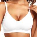 Vertvie Womens Seamless Bra No Underwire Comfort Push Up Bras Buttery Soft Wireless Bralette Full Coverage Sport Everyday Bra, Size M
