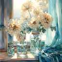 AALBLAC Paint by Numbers Kit for Adults, Flowers Paint by Numbers on Canvas for Beginners, Acrylic Easy Painting Number Kits for Gift Decor - 16x16 Inch