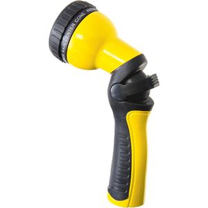 Dramm One Touch Revolution 9 Pattern Spray Gun with Thumb Control Water Flow, Perfect for Water Restricted Areas when Watering Plants, Pots, Baskets, Vegetables, Yellow