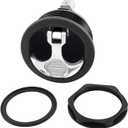 Upgrade Version 2-1/ 2 Inch T Handle Boat Latch Nylon Boat Hatch Latches with Stainless Steels Offset Cam Bar and Handle, Black Cam Latch for Boat Deck Hardware (Non Locking)