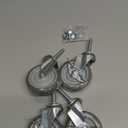 Finnhomy Caster Wheels 3 Inch Set of 4 Heavy Duty Threaded Stem Casters 5/16"-18x1-1/2 Swivel Rubber Industrial Castors Locking Wheels for Wire Shelving/Furniture/Carts Load Bearing 720 Lbs Gray