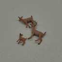RESTCLOUD Deer Figurines Cake Toppers, Deer Toys Figure, Small Woodland Animals Set of 3