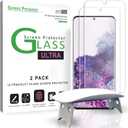 amFilm Ultra Glass Screen Protector for Galaxy S20 Plus, Tempered Glass, 2 Pack