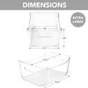 Tiawudi 6 Pack Plastic Storage Bins, Extra Large Pantry Organizer, 13.5" x 10" Clear Storage Containers and Organizer Bins, Multi-Use Bins for Home, Kitchen, Closet and Cabinet (2 damaged)