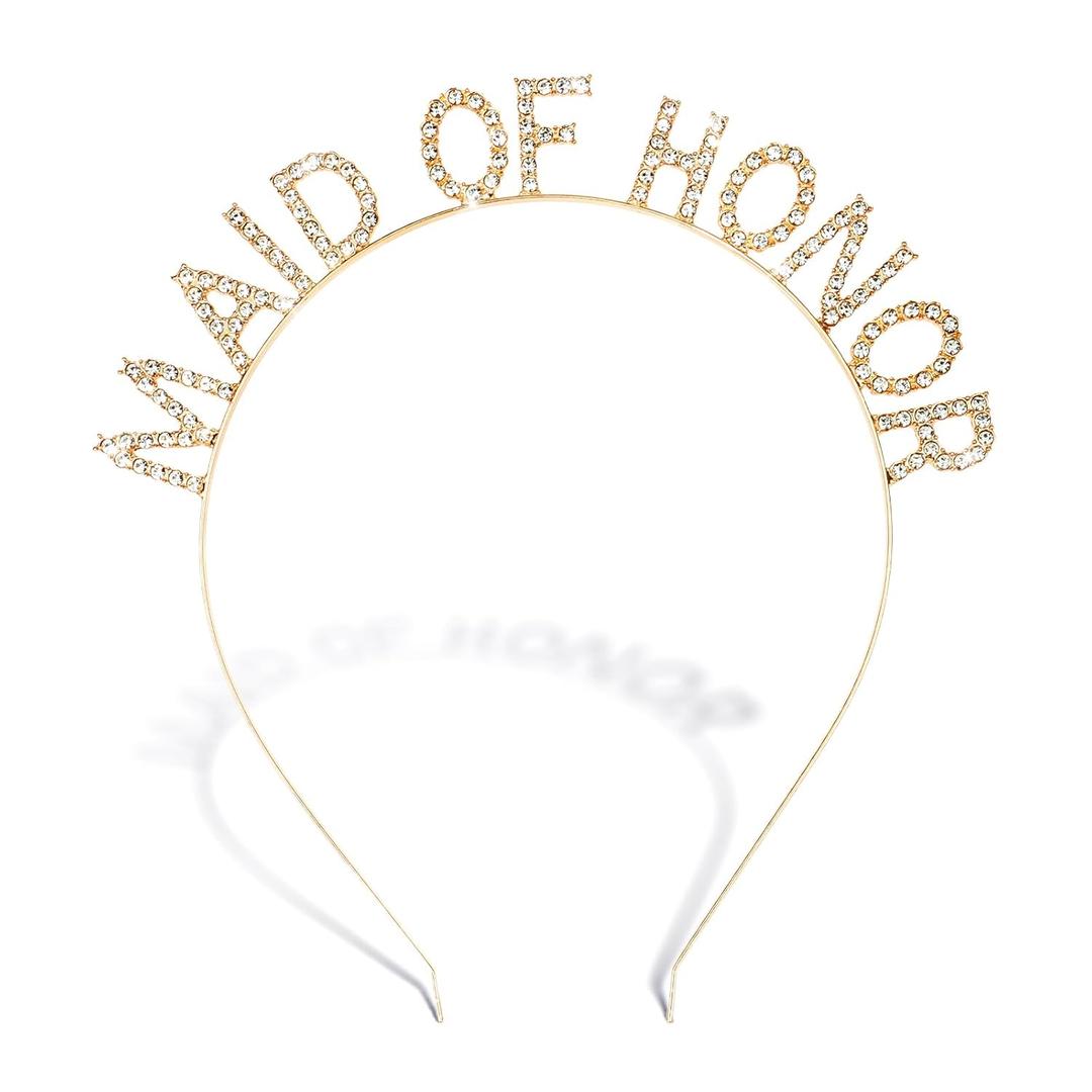 Jaciya Bridesmaid Headband (A2-MAID OF HONOR GOLD)