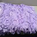Lavender Purple Curly Willow Tulle Tutu Table Skirt for Rectangle or Round Table,Ruffle Table Skirts for Mermaid Party Baby Shower Decoration