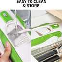 QYKIC Safe Mandoline Slicer 5 in 1 Vegetable Chopper Food Potato Cutter, Strips Julienne Dicer Adjustable Thickness 0.1-8 mm Kitchen Chopping Artifact Fast Meal Prep
