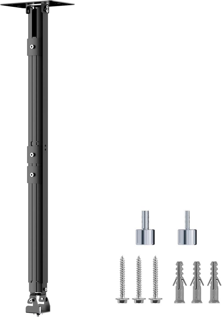suptek 49inch Extended Mini Projector Ceiling Mount Adjustable Wall Mount with Thread Adapters for Projector DVR Camera (PR05LMINIB) (Black)