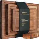 Set of 3 Acacia Wood Cutting Board Set,Wooden Chopping Boards with Juice Groove and Stand Holder for Kitchen,Butcher Block for Meat,Vegetables, Fruit