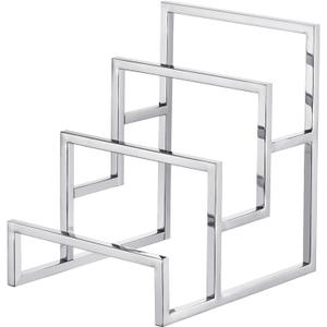 uxcell Clutch Purse Display Stand 3 Layer Wallet Display Rack Metal Clutch Holder Riser for Home Retail Store Supplies - Silver