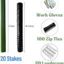 40" x100',Black,Temporary Plastic Construction Fence with Stakes