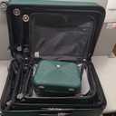 Tripcomp Luggage 4 Piece Set, Hardshell ABS Suitcase Set with Double Spinner Wheels, Lightweight Durable Luggage set, Carry On and Checked Travel Large Luggage, Dark Green