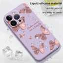 for iPhone 12 Pro Max Case, Astronaut Floral Butterfly Print Creative Design Phone Cover Anti Scratch Soft Microfiber Lining Liquid Silicone 12 Pro Max Phone Case-Butterfly Purple