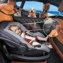 MIXJOY Dog Car Seat for Dogs, Back Seat Extender for Pets, Waterproof Pet Carseat for Medium Sized Dog, Hammock for Pet, with Storage Pocket for Cars/SUV/Truck(L-28 * 22 * 20.5in)