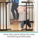 Toddleroo by North States - StepSafe Clear Walk-Thru Baby Gate: Metal Baby Gate with Clear Door - Adjustable Safety Gate for Kids - 29 to 38 Inches Wide - 30 Inches Tall - Black