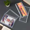 DEDC Vertical Booklet Magnetic Case Storage Magnet Card Holder Cardholder 175PT One Touch Trading Baseball Cards Protector UV Protection Display Showcase No PVC(2CT-134mm)