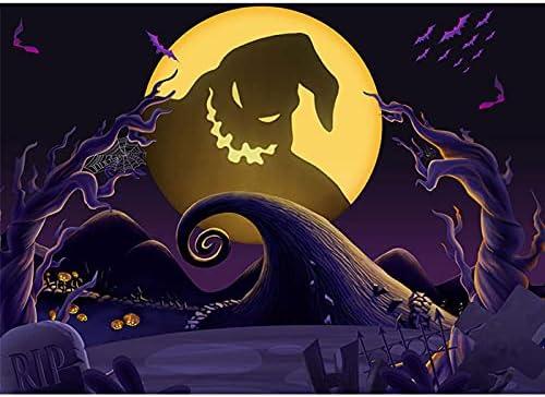 Maijoeyy 7x5ft Nightmare Before Christmas Backdrop Child Kid Halloween Backdrops for Photography Nightmare Before Christmas Props Halloween Party Backdrop Decoration