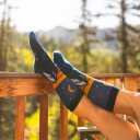 Lavley Outdoors Socks - Hiking and camping gifts for men and women - Great for nature lovers - Holiday or birthday gift (One Size, Id Rather Be in the Mountains)