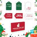 Christmas Gift Tags - 60 PCS Gift Tags for Christmas Presents with String | Xmas Ornaments Labels for Wrapping Paper Tissue Paper | Christmas Tree Decorations Name Tag Stickers for Gift Bags