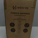 Keenray Towel Warmer for Bathroom, Towel Warmer Bucket with Heating Progress Bar, Fragrance Disc Holder, Leather Handle, Auto Shut-Off Towel Bucket Fits Up to Two 40" x 70" Towels, Blankets White (18L)