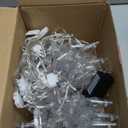 Snowflake Icicle Lights, 8.2 Ft 144LED Curtain Fairy Light with 12 Drops, Connectable 8 Mode Timer Snowflake Christmas Lights Plug in for Bedroom, Window, Wedding, Indoor Outdoor Xmas Decor, White