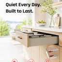 21 Inch Undermount Drawer Slides Soft Close 1 Pair, Bottom Mount Drawer Sliders Heavy Duty Track Under Mounted, Full Extension Cabinet Drawer Glides Brackets Locking Device Kitchen Dresser