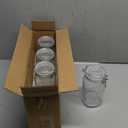 Tebery 4 Pack Clear Wide Mouth Glass Mason Jars with Airtight Clamp Lids, 32Oz Glass Storage Containers Large Kitchen Canisters for Food, Flour, Pasta, Coffee, Candy, Dog Treats, Snacks & More