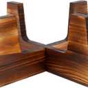 2 Pcs Plant Stand Indoor, Wood Planter Stand, Minimalist Wood Pot Stand, Beautiful Wood Plant Holder Stand, Sturdy Wood Flower Holder, Practical Wood Flower Pot Holder for Indoor Outdoor (Brown)