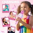 Amazmic Toys for Girls, Kids Karaoke Microphone Toddler Microphone for Kids with Lights, for Girls, Birthday Party Boys Toy Age 3 4 5 6 7 8+(Light Pink)