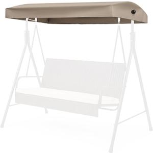 Frienda Replacement Canopy Top Compatible with Model GCS00229C, 3 Seater Outdoor Patio Swing Canopy Top Cover 77" x 46.5", Fabric Only, Structure Not Included, Will Not Fit Any Other Swing(Beige)