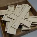 Beeveer 24 Pcs Unfinished Wooden Crosses for Crafts 8.9 x 6.5 Inch Unpainted Large Blank Wooden Layered Cross for Sunday School Crafts DIY Easter Projects Church Home Wall Decoration with String