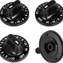 4Pack 12200035 Gas Stove Surface Burner Control Knob Set, Compatible with Jenn-Air, Whirlpool & Kenmore Ranges,Replaces 7-3272 7-3662 7-4844 703272 703662 704844,for DGGF3045RFB DGGF304GRFB