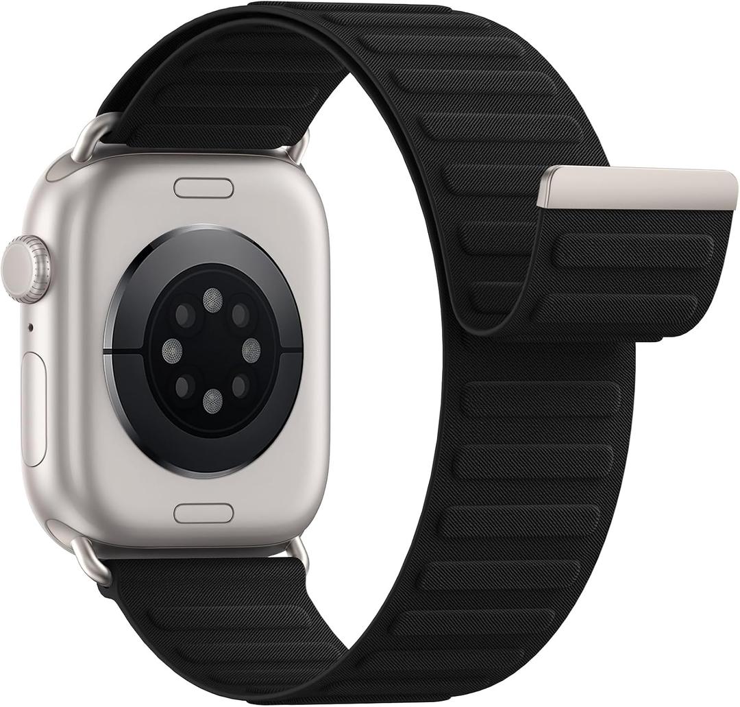 Magnetic Sport Bands Patented Compatible with Apple Watch Band 49mm 46mm 45mm 40mm 44mm 38mm 41mm 42mm for Men Women, Nylon Strap Replacement for iWatch Ultra/3/2/1 Series 11 10 9 8 7 6 5 4 3 2 1 SE