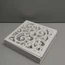 12Pcs White Hanging Room Divider,Wood-Plastic Room Divider DIY Panel Screens Partition Wall Dividers Room Decoration with All Accessories 11.4x11.4 Inch (A1)